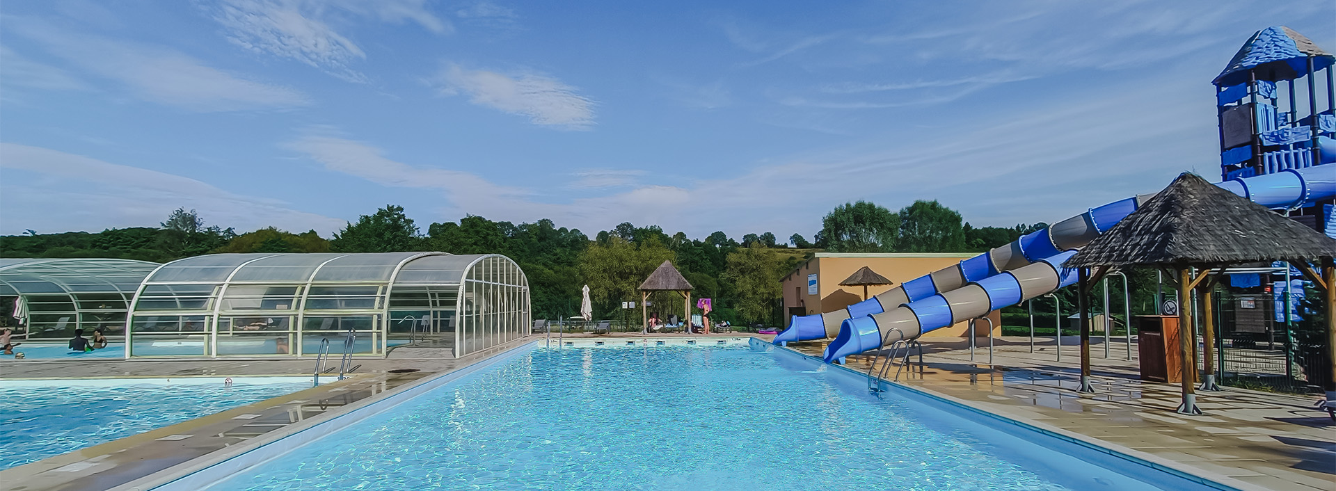 campsite with water park in normandy
